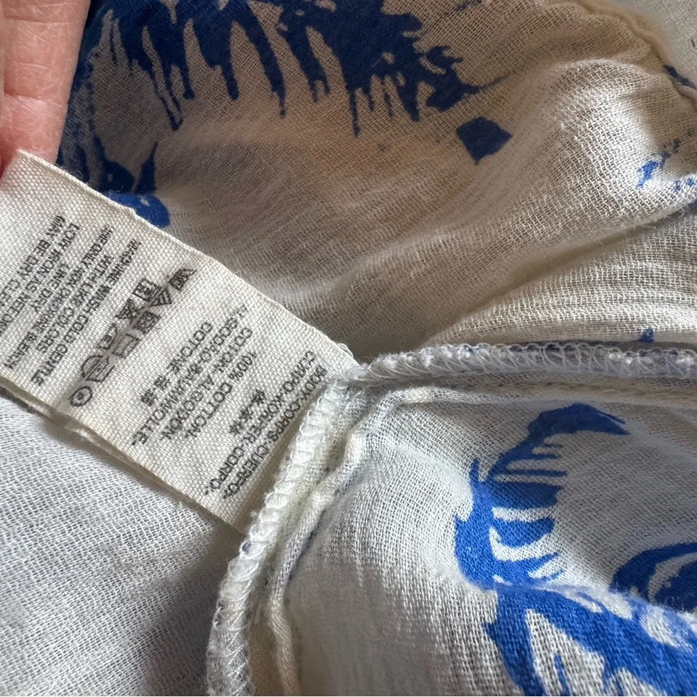Free People Lille Floral Halter Maxi Dress in Blue and White